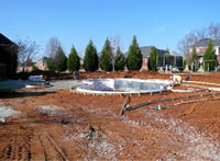 Excavate and run lines for vinyl pool liner